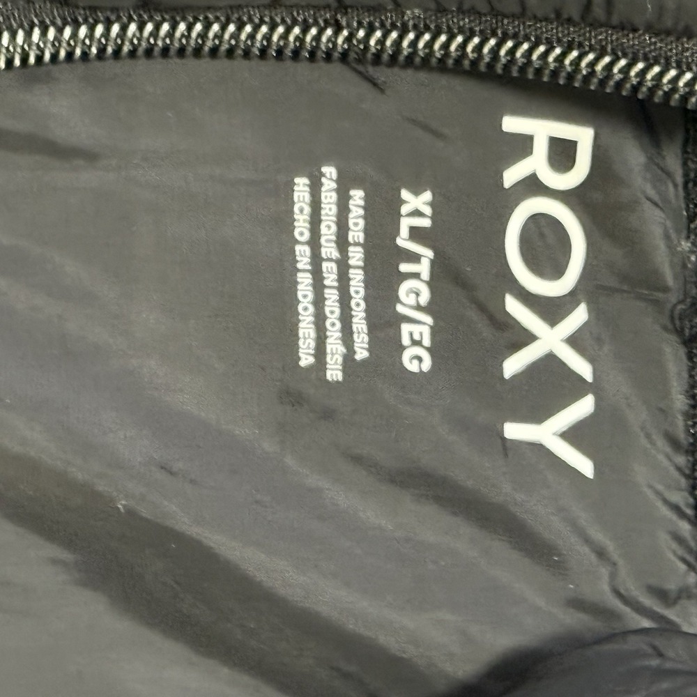 Roxy Women's XL Quilted Puffer Jacket Black Lightweight Zip Up NWT - Picture 7 of 9